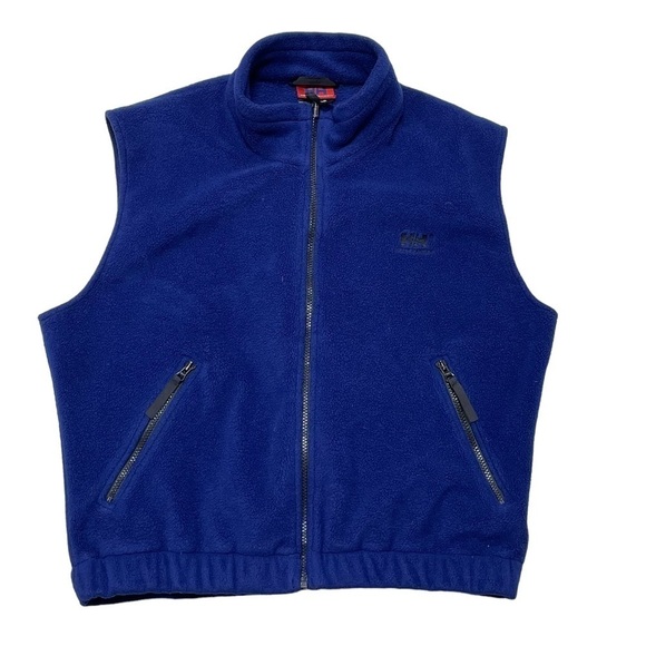 Helly Hansen Fleece Vest Blue Pockets Size Small - Picture 1 of 12